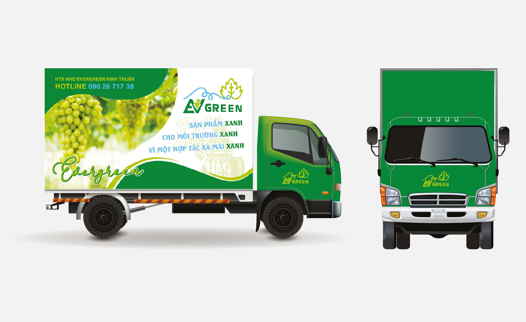 BẢNG QC TRÊN XE TẢI 1.5 TẤN - NHO EVERGREEN-02